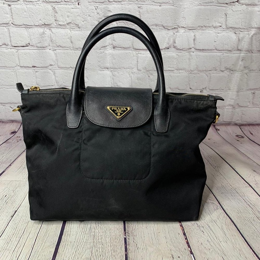 Prada Nylon Waterproof Tote With Cross Body Strap - Picture 2 of 9